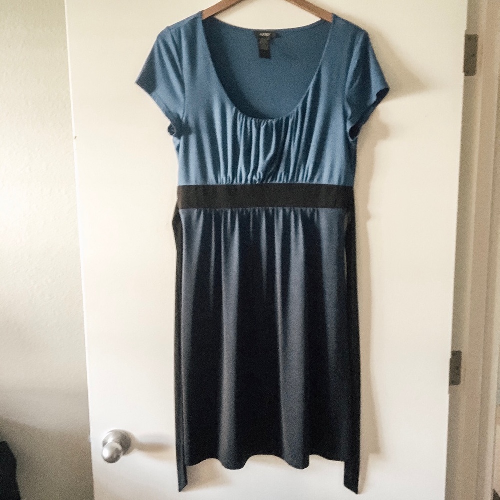Blue Color-block Dress